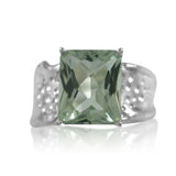 Ripple Ring Builder 10x12 Emerald Cut Green Amethyst by Kristen Baird®