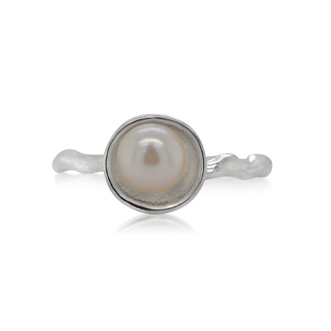 Mini Pearl Ripple Ring