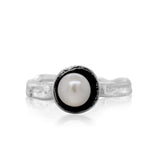 Mini Pearl Ripple Ring