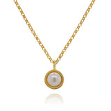 Mini Pearl Pendant - Gold