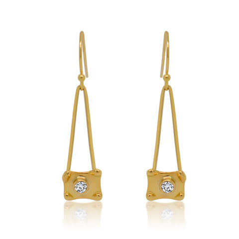 Dangling Seashell Sparkle Earrings