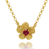 Petite Lavender Gem Necklace - Gold