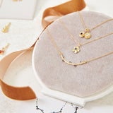 Petite Lavender Gem Necklace - Gold