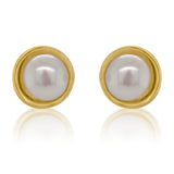 Mini Pearl Studs - Gold