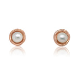 Mini Pearl Studs - Gold