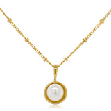 Mini Pearl Pendant - Gold