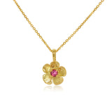 Petite Lavender Gem Necklace - Gold