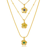 Petite Lavender Gem Necklace - Gold