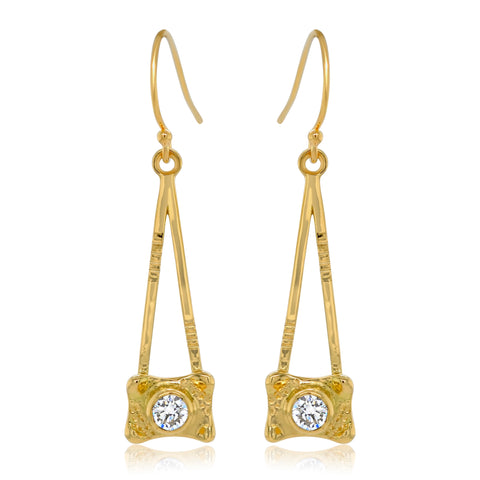 Dangling Seashell Sparkle Earrings