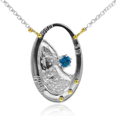 Shore Gem Necklace Blue Topaz