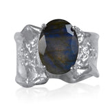 Ripple Ring Builder 10x12 Oval Cut Labradorite by Kristen Baird®