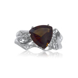 Ripple Ring Builder - 10mm Trillion Cut Smoky Quartz_by Kristen Baird®