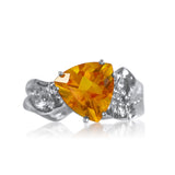 Ripple Ring Builder - 10mm Trillion Cut Citrine_by Kristen Baird®