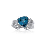 Ripple Ring Builder - 10mm Trillion Cut Blue Topaz_by Kristen Baird®