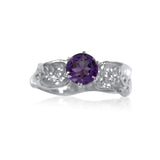 Ripple Ring Builder - 6mm Round Cut Amethyst_by Kristen Baird®