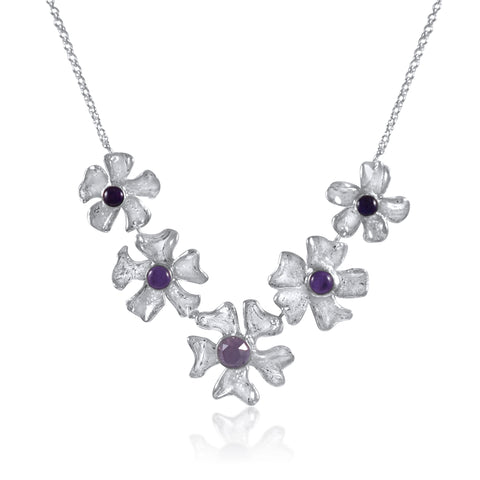 Cinq-Fleur de Cerisier Necklace_Purples_Kristen Baird®