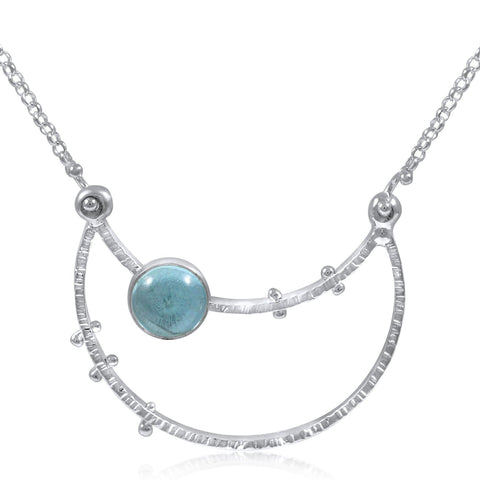 Crater Necklace (medium) - Blue Topaz by Kristen Baird®