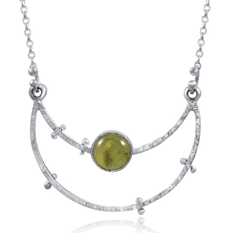 Crater Necklace (medium) - Lemon Quartz by Kristen Baird®