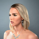 Cinq-Fleur de Cerisier Necklace_Blues_on Model_Kristen Baird®