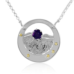 Min Pinnacle Necklace Amethyst by Kristen Baird, Savannah Jewelry Designer