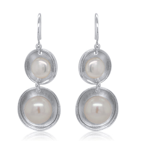 Double Pearl Splash Earrings by Kristen Baird®