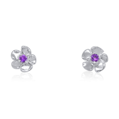 Petite Lavender Gem Studs