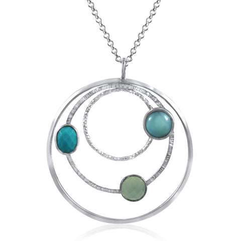 Orbit Necklace (Large) Blues - by Kristen Baird®