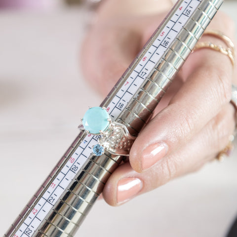 10mm Round Cut Duo Ripple Ring by Kristen Baird® Jewelry