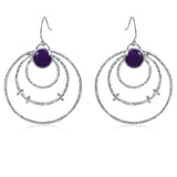 Medium Orbit Earrings Amethyst by Kristen Baird®