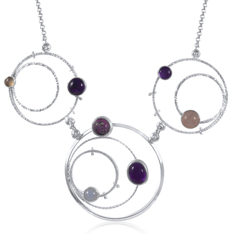 Orbit Necklace Statement - Purples - by Kristen Baird®