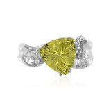 Ripple Ring Builder - 10mm Trillion Cut Lemon Quartz_by Kristen Baird®