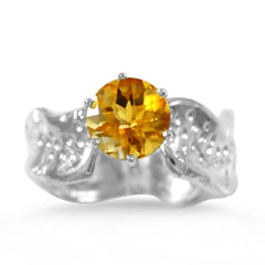 Ripple Ring Builder_8mm Round Cut Citrine_by Kristen Baird®