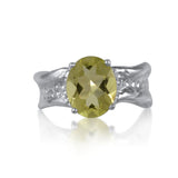 Ripple Ring Builder 9x11 Oval Cut Lemon Quartz by Kristen Baird®