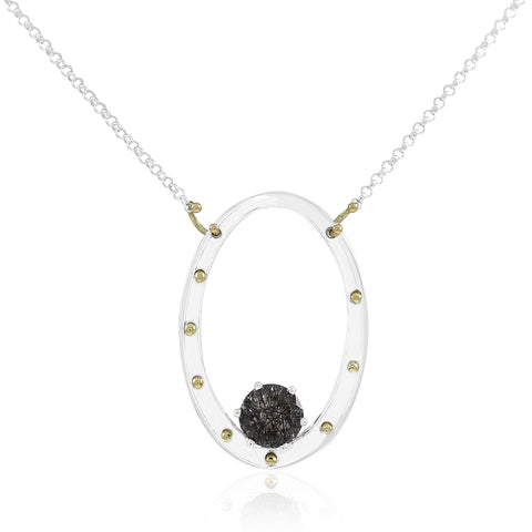 Serenity Necklace Rutilated Quartz by Kristen Baird, Savannah Jewelry Designer 