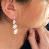 Three Pearl Splash Earrings by Kristen Baird